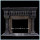 Antique Vintage Black Marble Fireplace Mantel